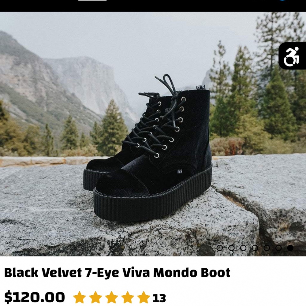 TUK Black Velvet Viva Mondo Boot - Women's 10